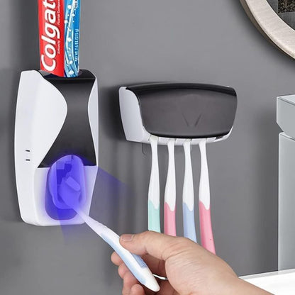 ✨ Automatic Toothpaste Dispenser & Toothbrush Holder Set 🪥
