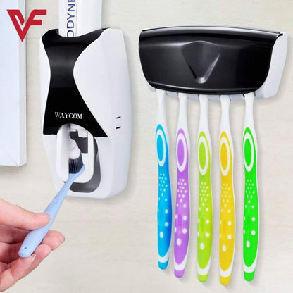 ✨ Automatic Toothpaste Dispenser & Toothbrush Holder Set 🪥