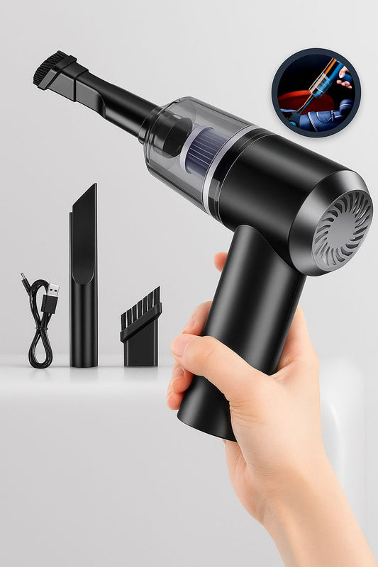 4-in-1 Wireless Car Vacuum Cleaner - Powerful Suction & Portable Handheld Design