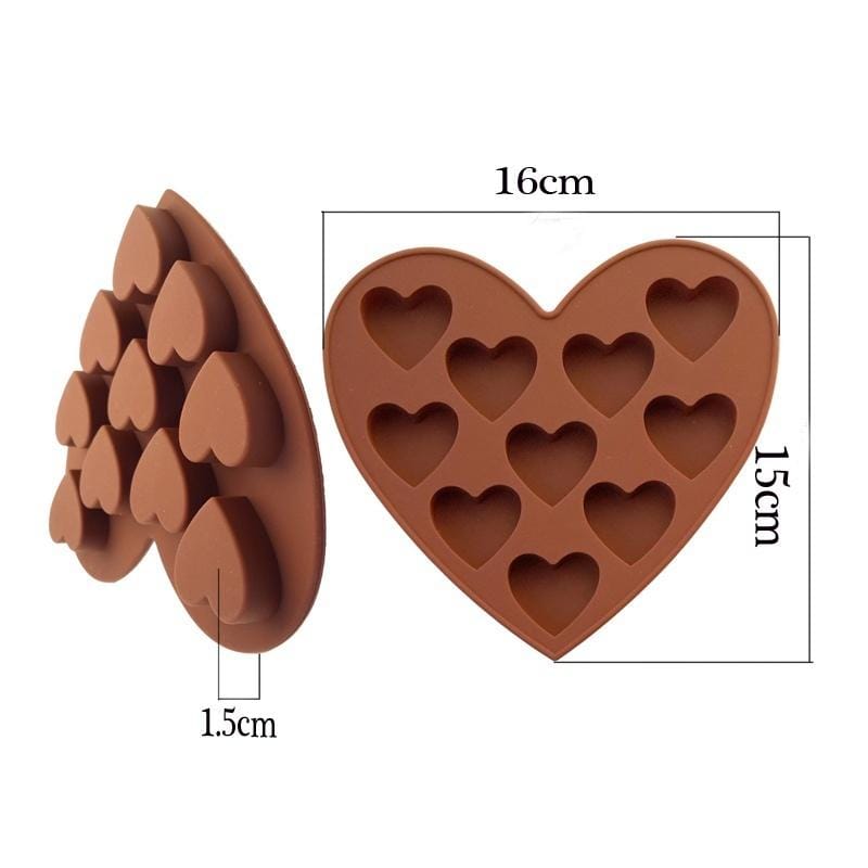 Heart‑Shaped Silicone Chocolate Mold – 3D Diamond Pattern Candy & Cake Mold 💝🍫