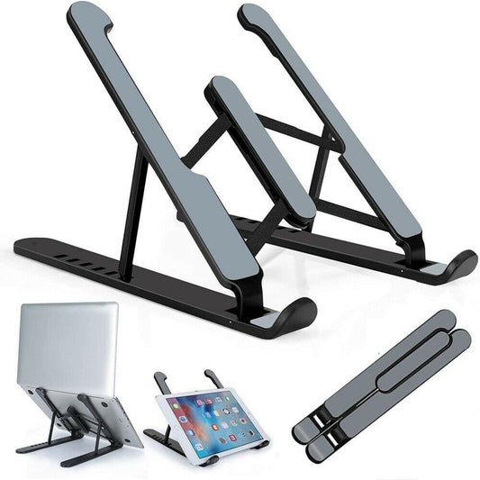 Foldable Adjustable Laptop Stand - Lightweight Ventilated Portable Notebook Holder