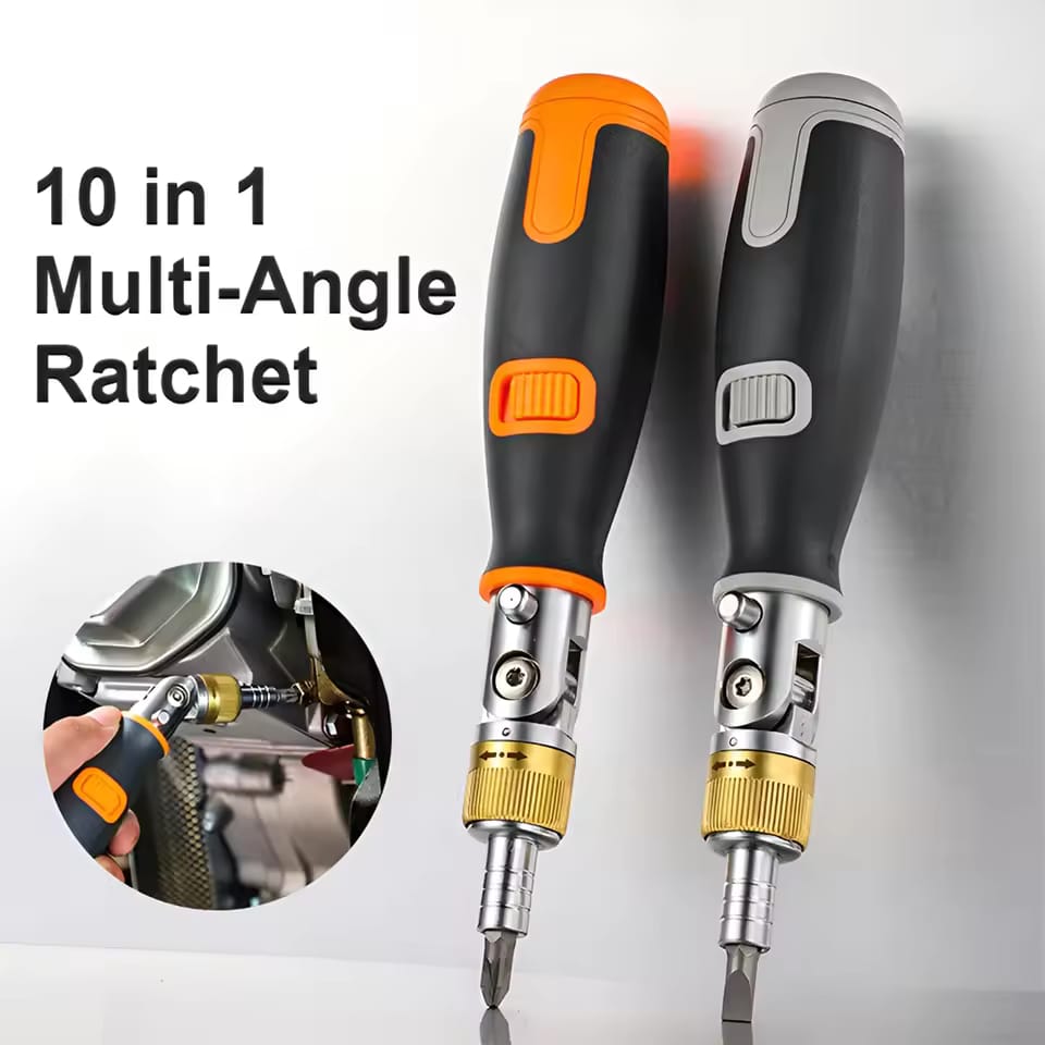 10‑in‑1 Adjustable Right‑Angle Ratchet Screwdriver Set 🔧