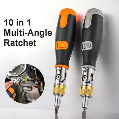 10‑in‑1 Adjustable Right‑Angle Ratchet Screwdriver Set 🔧