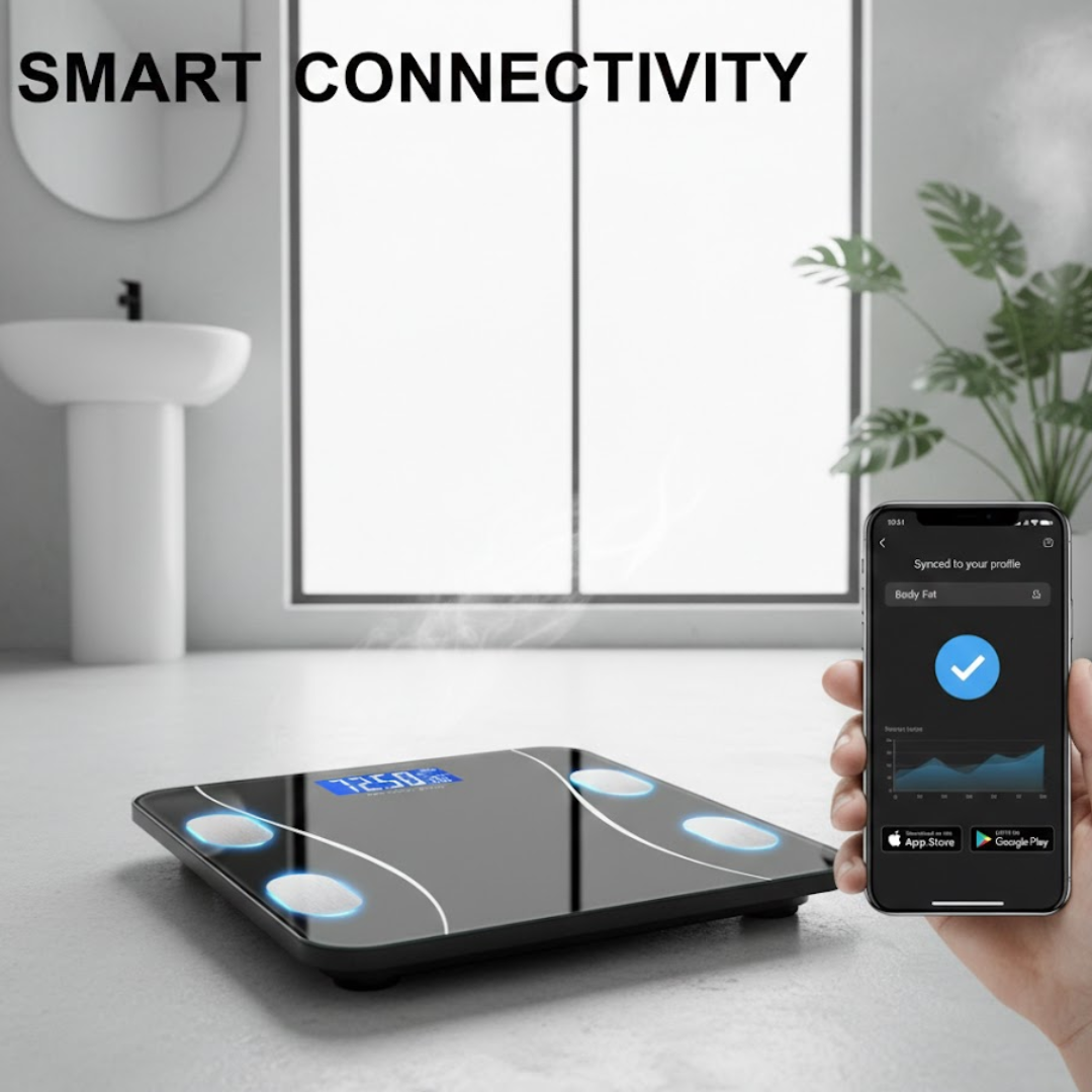 Digital Body Weight Scale with Body Fat Sensors – 180 kg Capacity ⚖️🧮
