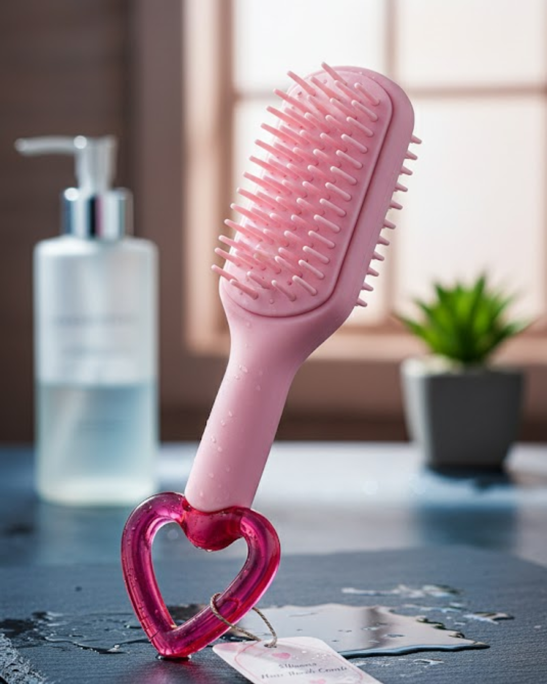 💇‍♀️ Silicone Hair Brush Comb with Hanging Loop 💕