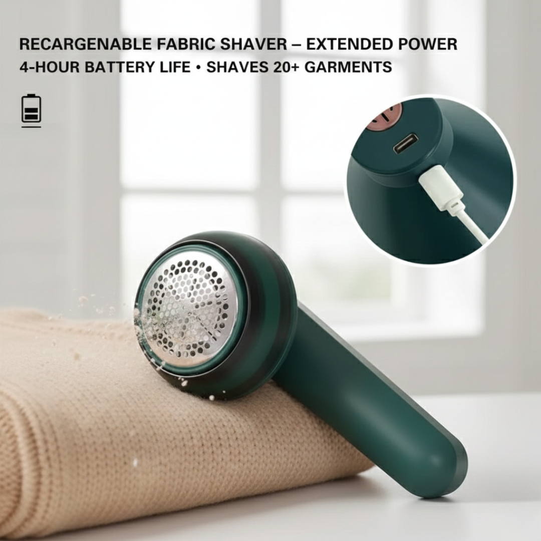 Rechargeable Fabric Lint Remover – Long‑Life Clothes Fuzz Shaver ✨