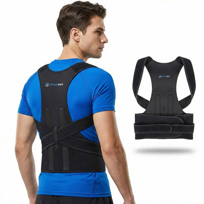Premium Posture Corrector & Back Support Belt - Adjustable Spine & Shoulder Pain Relief Brace 🏷️