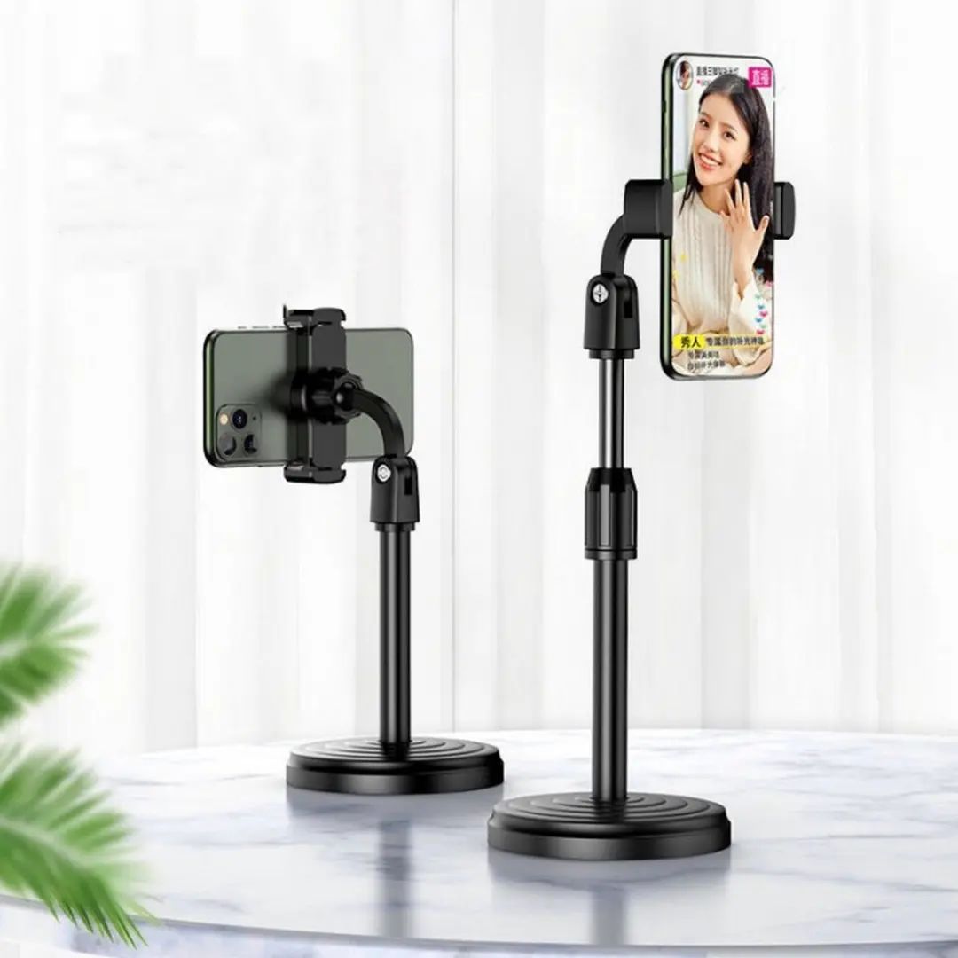 Pro-Stream Retractable Mobile Stand – Adjustable 360° Desk Holder for Live Broadcast 🎥📱