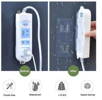 Double Sided Adhesive Wall Hooks - Transparent