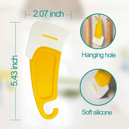 Mini Silicone Jar & Counter Scraper with Hook 🧽