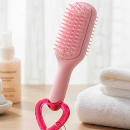 💇‍♀️ Silicone Hair Brush Comb with Hanging Loop 💕