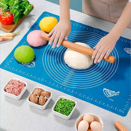 🍞 Non‑Slip Silicone Dough Kneading & Pastry Mat 👩‍🍳