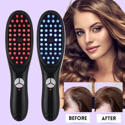 💡 LED Nursing Massage Comb – Red & Blue Light Scalp Massager 💆‍♀️