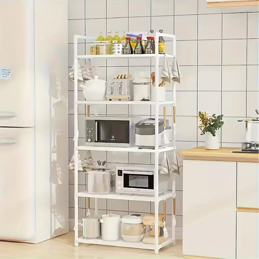 4‑Tier Kitchen Storage Rack – Microwave Oven & Appliance Organizer Shelf 🧁