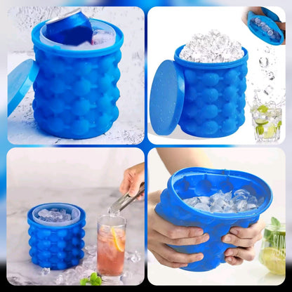 2‑in‑1 Silicone Ice Bucket & Ice Cube Maker – Portable Frozen Drink Chiller ❄️🧊