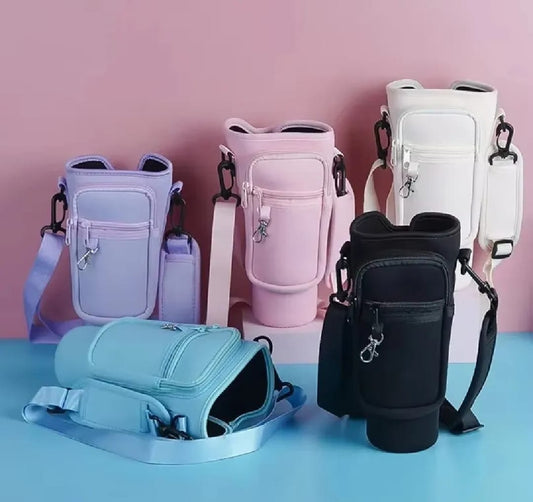 🎒 Insulated Crossbody Water Bottle Bag with Pocket 💧
