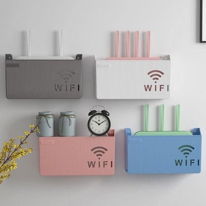 WiFi Router Shelf Storage Box – Wall‑Mounted Cable Organizer 📶