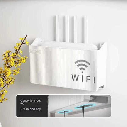 WiFi Router Shelf Storage Box – Wall‑Mounted Cable Organizer 📶